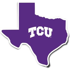 صبار الصحراء جامعة تكساس المسيحية TCU الضفادع ذات القرون ملصق حائط من الفينيل‏ للكمبيوتر المحمول زجاجة مياه سجل قصاصات السيارة (ملصق حدود الدولة)