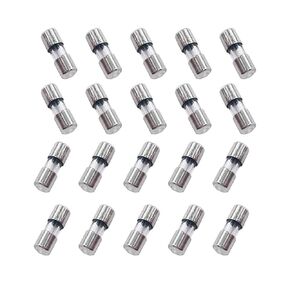 20PCS Mini Glass Fuses Christmas Light Fuses 110V 125V 2.5A Slow-Blow Time Delay Fuse Light Strings Replacement Glass Cartridge Fuse 0.14 x 0.39 inch / 3.6 x 10 mm
