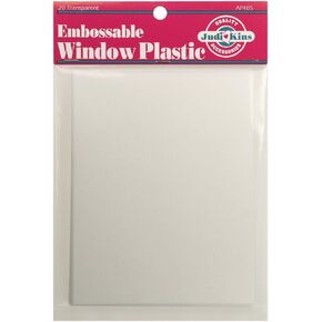 Embossable Window Plastic Sheets, 4.25-Inch x 5.5-Inch, Clear, 20-Pack