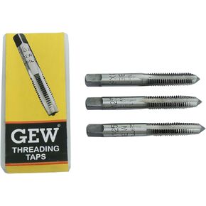 Threading Hand Taps Carbon Steel Metric 8X1.25 MM Right Hand (Set of 3 Pcs - Taper/Plug/Bottom), Thread Repair For Threading and Rethreading Internal and External Threads, Precision cut threads