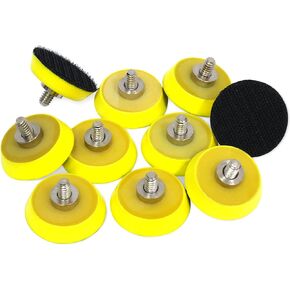 Ouya 10PCS 1/4-20 Thread 1" Velcro Backing Pad Hook and Look Plate for Air Sander and Dual Action Car Polisher