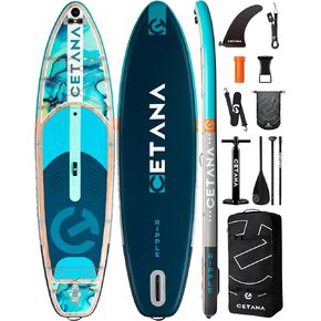 11'6×35" Extra Wide Stand Up Paddle Board for Adults & Youth, 400lb Capacity Inflatable Paddle Board, Sup for 2+1 Person with Removable US Fin, 100L Backpack, Floating Paddle, Safety Leash