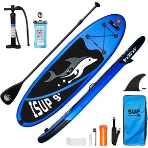 Kids Stand Up Paddle Board 9"x30" x5" Inflatable Stand Up Paddle Board with SUP Accessories Including Adjustable Paddle,Backpack,Waterproof PhoneBag,Leash,and Hand Pump,Repair Kit