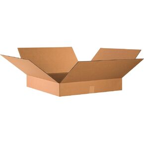 PARTNERS BRAND 24x24x4 Flat Corrugated Boxes, Flat, 24L x 24W x 4H, Pack of 10 | Shipping, Packaging, Moving, Storage Box for Home or Business, Strong Wholesale Bulk Boxes