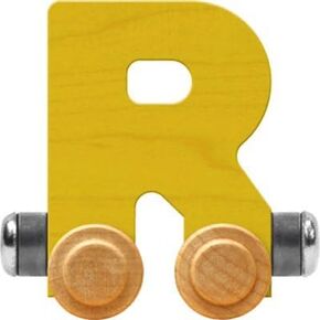Maple Landmark NameTrains Bright Letter Car R - Made in USA (Yellow)