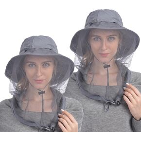 USHAKE Head Net Hat, Safari Hat Sun Hat Bucket Hat with Hidden Net Mesh in Kuwait