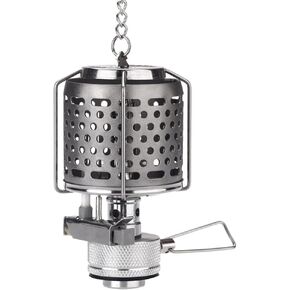 Mini Portable Camping Lantern Gas Light Tent Lamp Torch Hanging Metal Lamp-chimney Butane 80LUX