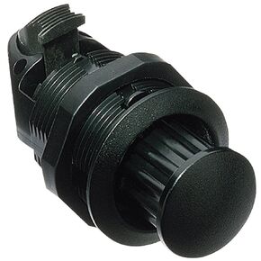 Southco M1-2A-13-5 Series Natural Plastic Pop-Out Knob Turn-To-Open Push-To-Close Latch, Non-Locking, 0.05"-0.75" Panel Thickness, Black