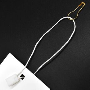 500 Pcs 7 Inch Hang Tag Fasteners Black Nylon Strings and 500 Pcs 0.85 Inch Black Metal Ground Safety Pins Clothes, Lock Pin Security Loop for Retail Store Clothing Accessory Price Pins