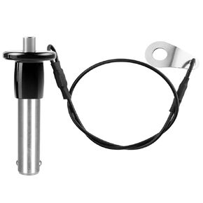 304 Stainless Steel Quick Release Pin 5/16 Inch(8mm) Diameter Ball Locking Pin with Push Button Lanyard Cable Usable Length 1.61"(41mm)