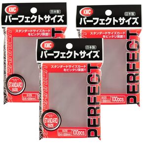 KMC 100 Pochettes Card Barrier Perfect Size Soft Sleeves, 3 Pack/Total 300 Pochettes [Komainu-Dou Original Package], Clear