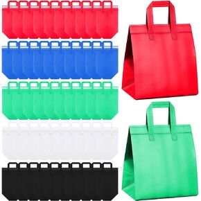 Hushee 200 Pcs Insulated Take out Bags Bulk Thermal Insulation Take Away Bags Disposable Cooler Bags 10.24x11.02x6.69 Inch for Grocery Lunch Hot Cold Frozen Food Delivery Shipping(Blue)