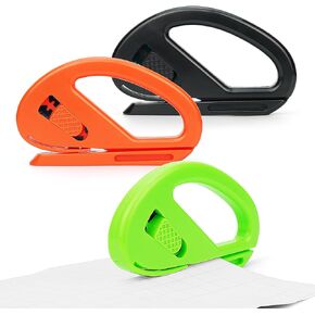 Safety Razor Blade Paper Cutter Wrapping Paper Cutter for Paper Roll, Wraps, Vinyl Film, Craft, Office, Pack of 3
