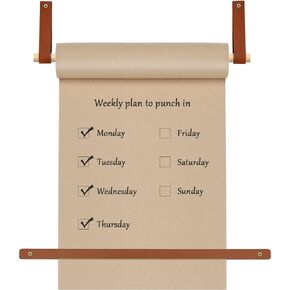 Kraft Paper Dispenser,11.8inch Butcher Paper Holder,Includes 30 Meter Long Brown Paper Roll,Roller Kraft Paper Roll Display Stand for Wall Decor, Artwork, to-Do Lists and Ideal Ideas.