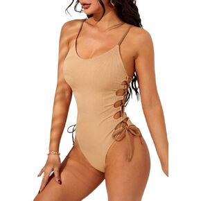 Narecte One Piece Swimsuit Women Bathing Suit Sexy High Cut Women's One-Piece Swimsuits Monokini One Piece Bathing Suit
