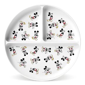 Simple Modern Disney Silicone Plate for Baby and Toddler | Divided and Microwave Safe Plates for Kids | Parker Collection | Princess Rainbows