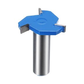 T Slot Cutter Rabbet Router Bit 1/2" Shank 1-13/32" (36mm) x 15/32" (12mm) 3 Wing Carbide Slotting Cutter Rabbeting Slab Flattening Router Bits for Wood