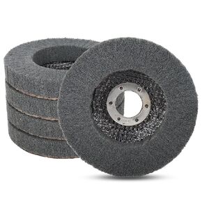 5Pcs 4.5" x 7/8" Nylon Fiber Flap Disc Polishing Grinding Wheel,Scouring pad Buffing Wheel for Angle Grinder, Polishing Tools (Grit 800)