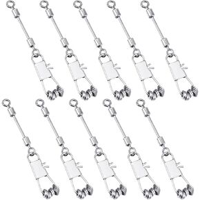 100 Pcs Fly Fishing Tippet Rings Lightweight Tippet Rings 10 Rings on a Clip Fly Fishing Trout Fishing Line Tippet Leaders Connectors 2mm 25lb