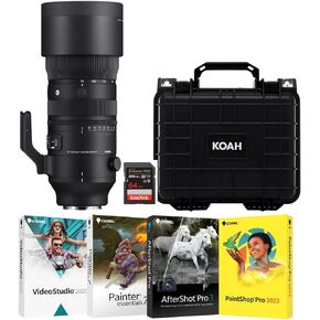 SIGMA 70-200 مم F2.8 DG DN OS Sports for Sony E-Mount - حزمة عدسات تصوير عالية الأداء مع حافظة صلبة للتخزين مقاومة للماء وبرنامج تحرير الصور، بطاقة ذاكرة 64 جيجابايت (4 عناصر) in Kuwait
