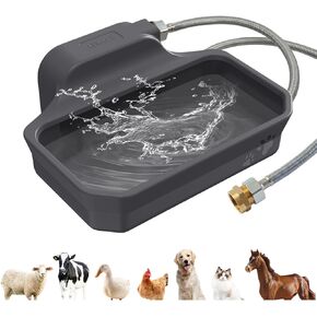 موزع مياه أوتوماتيكي 135 أونصة للكلاب الكبيرة يناسب موصل ذكر GHT مقاس 3/4 بوصة، وعاء مياه للحيوانات الخارجية يشتمل على صمام تعبئة المياه، وخرطوم مياه بطول 5 أقدام، وموصل نحاسي، ومنطقة شرب كبيرة جدًا in Kuwait