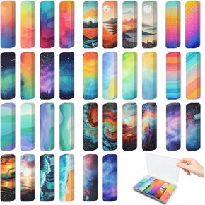 72 Pieces Anxiety Sensory Stickers with Storage Box - Calming Stickers for ADHD - 2 Textured Surface Adhesives - Sensory Strips for Office & Classroom Desk Relieve Adult & Teen Stress