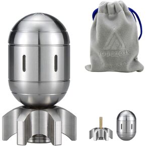 Atomic Bomb Fidget Toys Adults, 3 in 1 Metal Fidget Spinner, Fast Release EDC Clicker, Desk Toy for Office, Table Decor, ADHD Stress Relief, Gifts for Man and Teens (Stainless Steel)