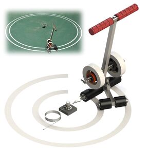 Parking Lot Striping Machine, with Circle Kit, Adjustable Playing Field Line Striping Machines, Court Line Tape Machine, Basketball Court Line Kit for Concrete, Asphalt, Road Warning