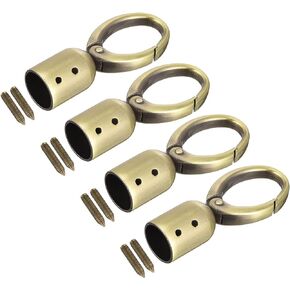 uxcell Cord End Cap, 4Pcs 0.71"/18mm End Cap Barrel Beads Terminators Cord Finding for Tassel Jewelry Making Bag Strap DIY, Bronze