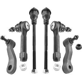 ASTARPRO Tie rod ends | Pitman Arm(4-Groove) | Idler Arm Compatible with Cadillac Escalade/Chevy Avalanche/Silverado/Suburban/Tahoe/GMC Sierra/Yukon-6pc Set