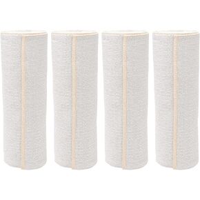 Premium Elastic Bandage Wrap (4" Wide, 2 Pack) - Made of USA Grown Cotton - Hook & Loop Fastener at One End - GT Latex Free Hypoallergenic Compression Roll for Sprains & Injuries