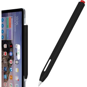 AZF Pencil Case Compatible with Apple Pencil 2nd Generation Case, Two Color Pen Cap Match, Silicone Comfort, Compatible with Magnetic Charging and Double Click. (Black)