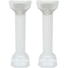 GANAZONO Wedding Decor Wedding Decor 2pcs Roman Pillars Columns Plastic Wedding Decorative Columns Roman Pillar Greek Column Antique Roman Column for Garden Wedding Decoration Wedding Decor Struts in Saudi Arabia