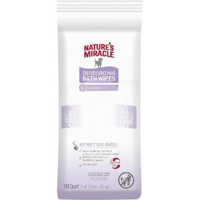 Nature's Miracle Deodorizing Bath Wipes for Dogs, 100 Count in Kuwait