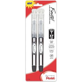 Pentel Finito Porous Point Pen Fine Point Tip, Black Ink, 2 Pack (SD98BP2A)