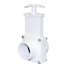 Valterra 6203 PVC Gate Valve, White, 2" Spig