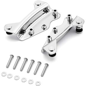 Wsays 4 Point Docking Hardware Kit for Sissy Bar Luggage Rack Chrome Compatible with Harley Davidson Touring Street Glide Road Glide Electra Glide Road King 2009-2013