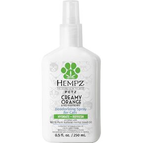 Hempz Petz, Cat Deodorizing Spray, Pet Cologne, Creamy Orange & Red Raspberry Deodorizing Spray, 8.5 fl. oz.