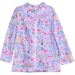 Girls' Zip-up Rash Guard