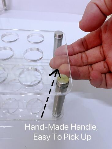 Science 12Pcs 20x150mm Glass Test Tubes with Cork Stoppers|1 Rack of Acrylic Material in Saudi Arabia