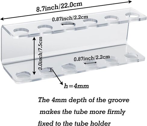 Science 12Pcs 20x150mm Glass Test Tubes with Cork Stoppers|1 Rack of Acrylic Material in Saudi Arabia