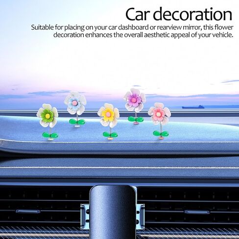 NOLITOY 10 Pcs Product Bouquet Plant bobbleheads Dolls Dash Board Shake Your Head Miniature Flowerpot Small Flower car Decoration Car Dashboard Decorations Accessories Swing in Saudi Arabia