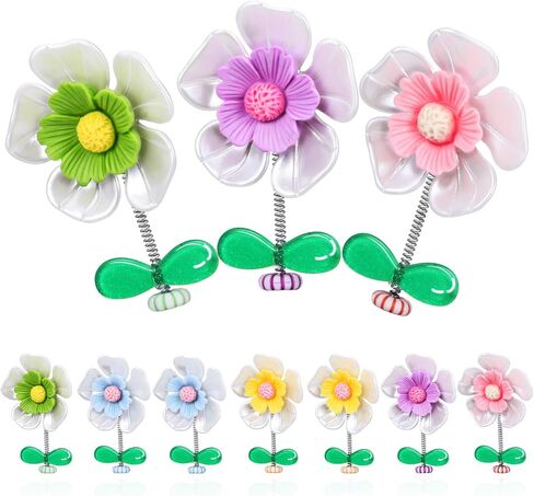 NOLITOY 10 Pcs Product Bouquet Plant bobbleheads Dolls Dash Board Shake Your Head Miniature Flowerpot Small Flower car Decoration Car Dashboard Decorations Accessories Swing in Saudi Arabia