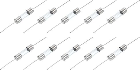 MECCANIXITY 10pcs Glass Tube Fuses, Axial-with Lead Wire 5x20mm 6.3A 250V for Replacing or Repairing Many Home Electronics (F6.3A) in Saudi Arabia