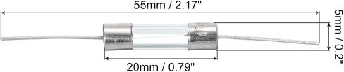 MECCANIXITY 10pcs Glass Tube Fuses, Axial-with Lead Wire 5x20mm 6.3A 250V for Replacing or Repairing Many Home Electronics (F6.3A) in Saudi Arabia