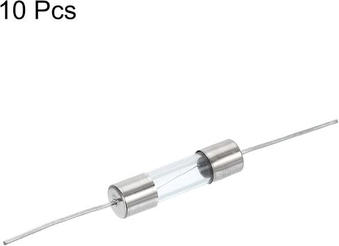 MECCANIXITY 10pcs Glass Tube Fuses, Axial-with Lead Wire 5x20mm 6.3A 250V for Replacing or Repairing Many Home Electronics (F6.3A) in Saudi Arabia