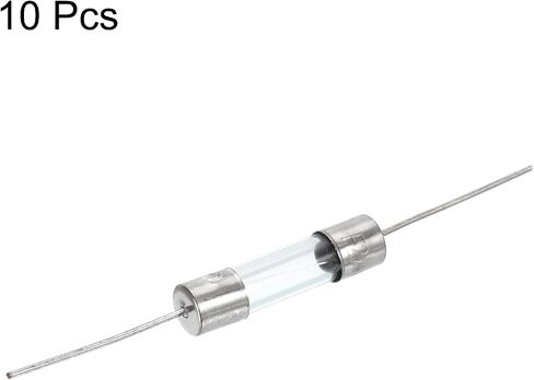 MECCANIXITY 10pcs Glass Tube Fuses, Axial-with Lead Wire 5x20mm 6.3A 250V for Replacing or Repairing Many Home Electronics (F6.3A) in Saudi Arabia