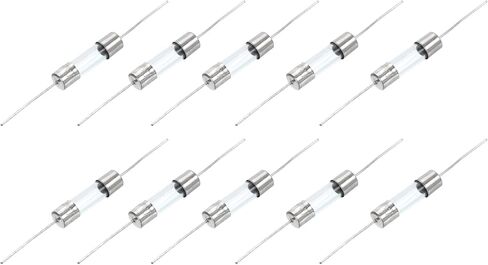 MECCANIXITY 10pcs Glass Tube Fuses, Axial-with Lead Wire 5x20mm 6.3A 250V for Replacing or Repairing Many Home Electronics (F6.3A) in Saudi Arabia