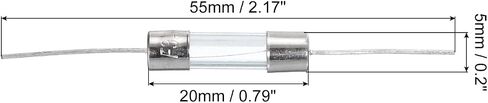 MECCANIXITY 10pcs Glass Tube Fuses, Axial-with Lead Wire 5x20mm 6.3A 250V for Replacing or Repairing Many Home Electronics (F6.3A) in Saudi Arabia