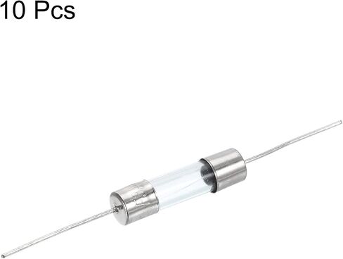 MECCANIXITY 10pcs Glass Tube Fuses, Axial-with Lead Wire 5x20mm 6.3A 250V for Replacing or Repairing Many Home Electronics (F6.3A) in Saudi Arabia
